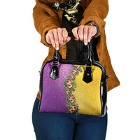 Hawaii Mardi Gras Shoulder Handbag Plumeria Lei Beads Glitter Style LT05 One Size Colorful - Polynesian Pride
