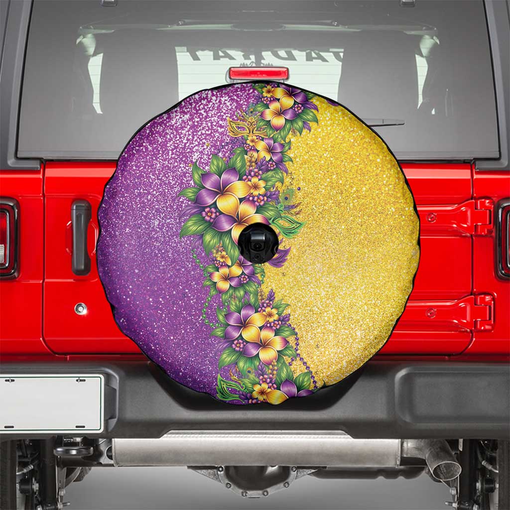 Hawaii Mardi Gras Spare Tire Cover Plumeria Lei Beads Glitter Style LT05 - Polynesian Pride