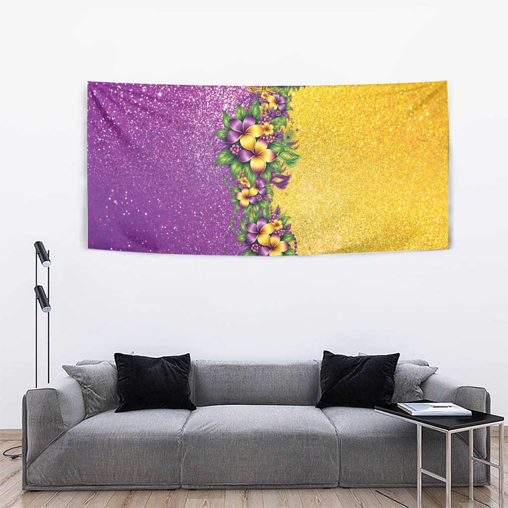 Hawaii Mardi Gras Tapestry Plumeria Lei Beads Glitter Style LT05 - Polynesian Pride