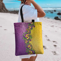 Hawaii Mardi Gras Tote Bag Plumeria Lei Beads Glitter Style LT05 - Polynesian Pride