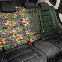 Hawaii Mardi Gras Back Car Seat Cover Tropical Flowers Glitter Style LT05 - Polynesian Pride