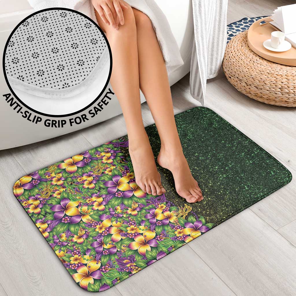 Hawaii Mardi Gras Bathroom Set Tropical Flowers Glitter Style LT05 - Polynesian Pride