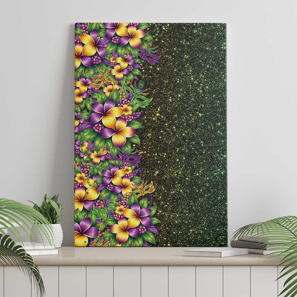 Hawaii Mardi Gras Canvas Wall Art Tropical Flowers Glitter Style LT05 - Polynesian Pride