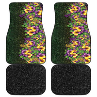 Hawaii Mardi Gras Car Mats Tropical Flowers Glitter Style LT05 - Polynesian Pride
