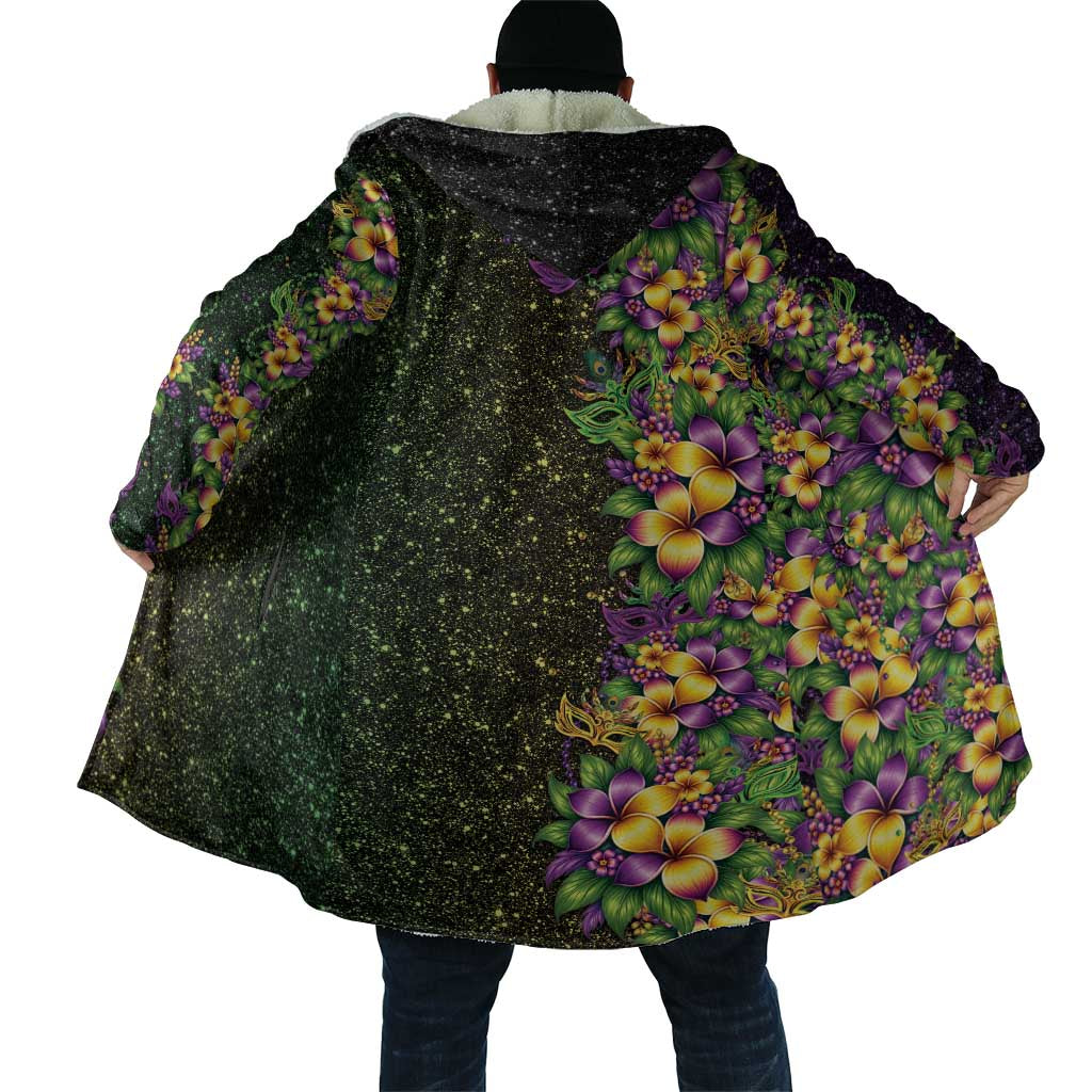 Hawaii Mardi Gras Cloak Tropical Flowers Glitter Style LT05 - Polynesian Pride