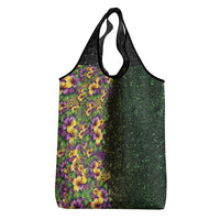 Hawaii Mardi Gras Grocery Bag Tropical Flowers Glitter Style LT05 - Polynesian Pride