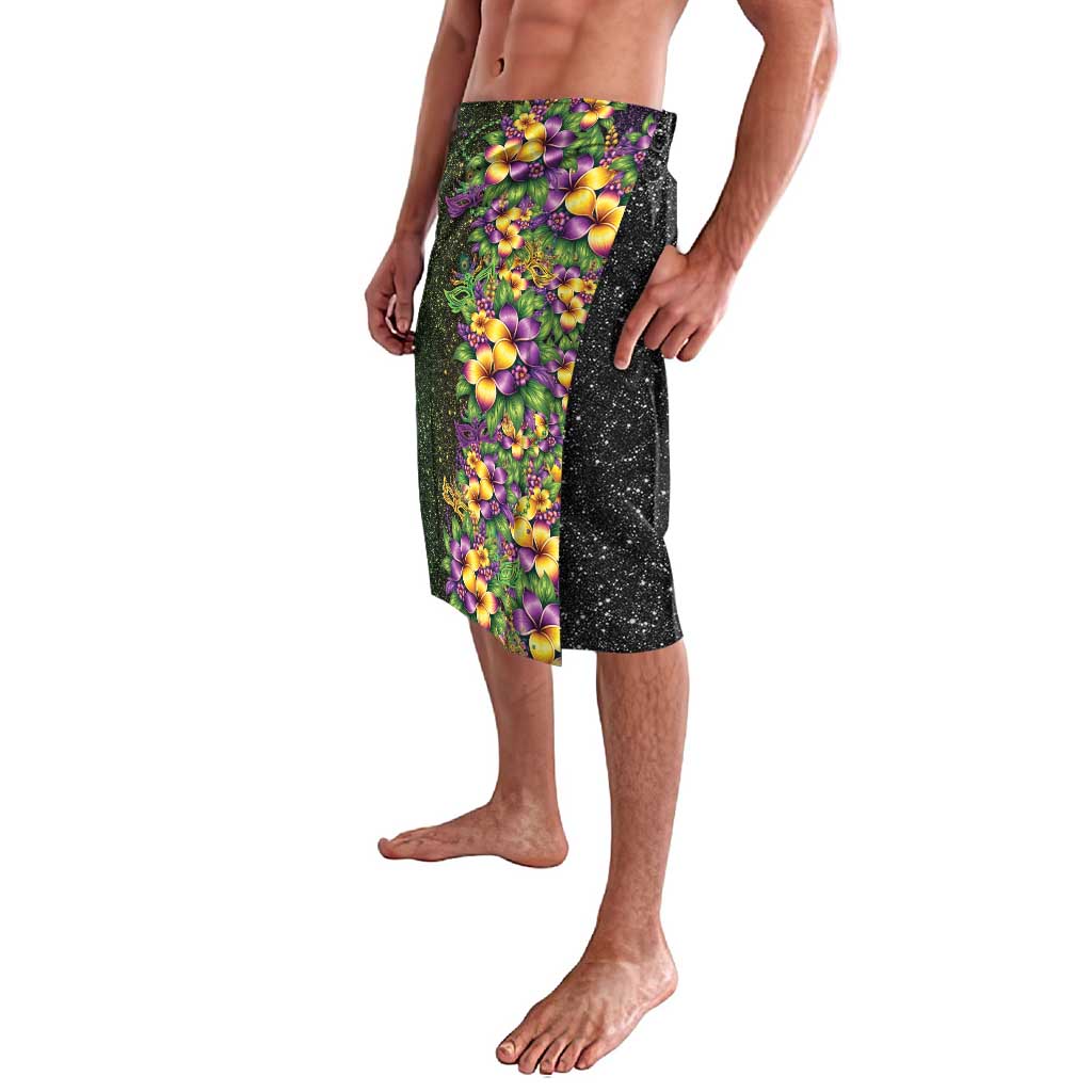 Hawaii Mardi Gras Lavalava Tropical Flowers Glitter Style LT05 - Polynesian Pride