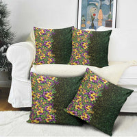 Hawaii Mardi Gras Pillow Cover Tropical Flowers Glitter Style LT05 - Polynesian Pride