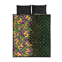 Hawaii Mardi Gras Quilt Bed Set Tropical Flowers Glitter Style LT05 - Polynesian Pride