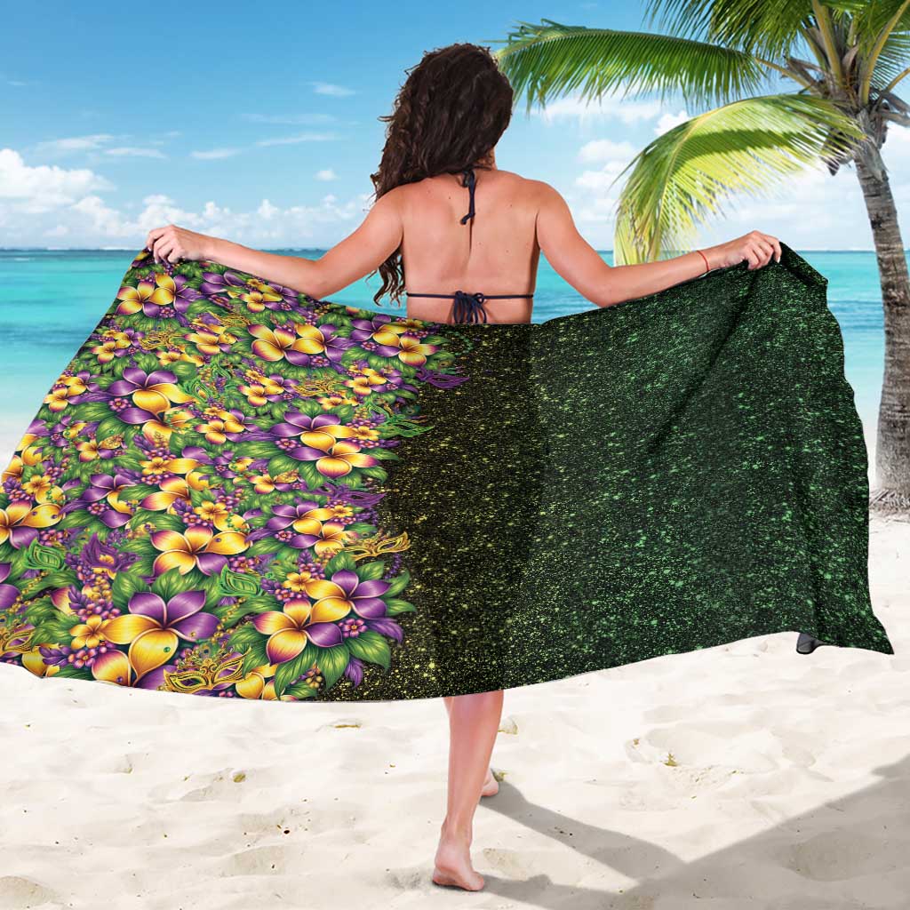 Hawaii Mardi Gras Sarong Tropical Flowers Glitter Style LT05 - Polynesian Pride