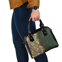 Hawaii Mardi Gras Shoulder Handbag Tropical Flowers Glitter Style LT05 - Polynesian Pride