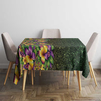 Hawaii Mardi Gras Tablecloth Tropical Flowers Glitter Style LT05 - Polynesian Pride