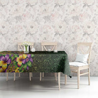 Hawaii Mardi Gras Tablecloth Tropical Flowers Glitter Style LT05 - Polynesian Pride