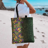 Hawaii Mardi Gras Tote Bag Tropical Flowers Glitter Style LT05 - Polynesian Pride