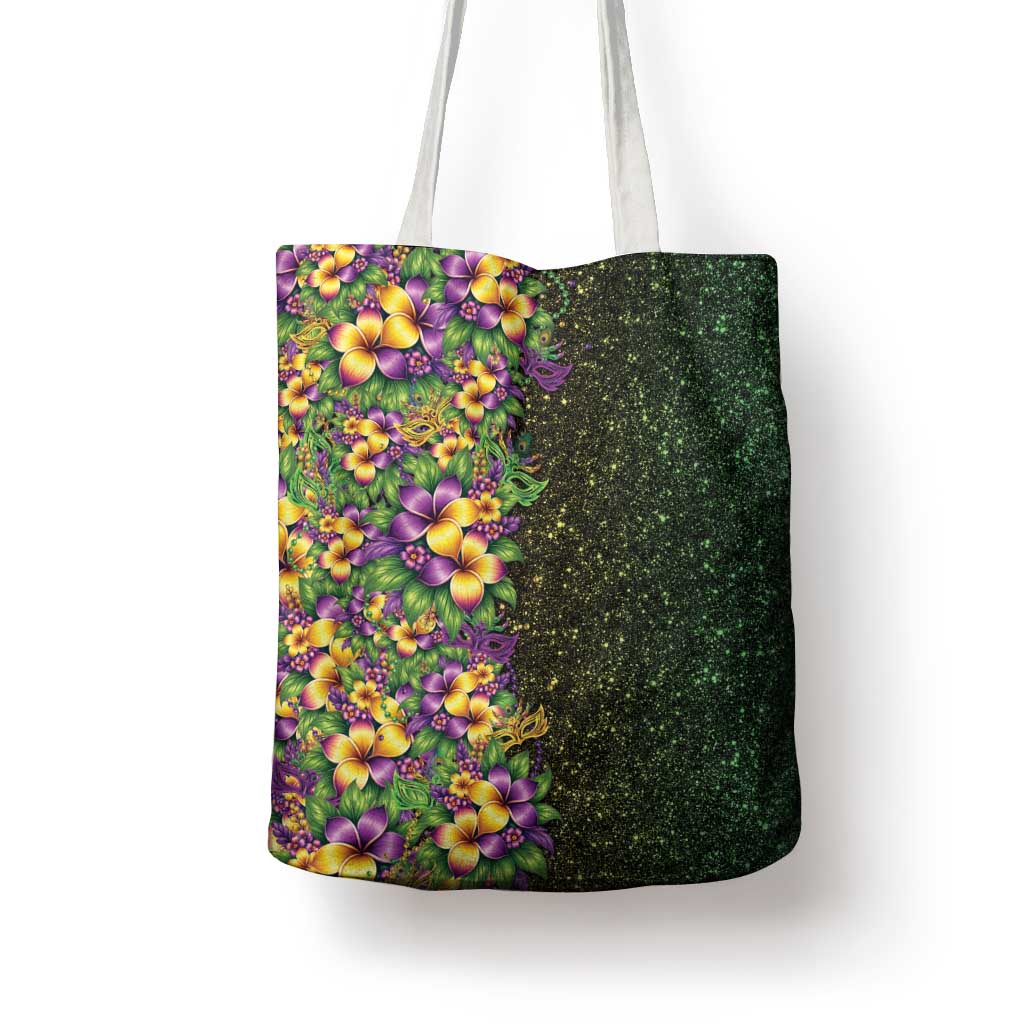 Hawaii Mardi Gras Tote Bag Tropical Flowers Glitter Style LT05 - Polynesian Pride