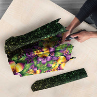 Hawaii Mardi Gras Umbrella Tropical Flowers Glitter Style LT05 - Polynesian Pride