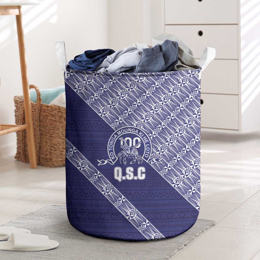 Tonga Queen Salote College Laundry Basket 100 Years Anniversary Navy Color LT05 Navy - Polynesian Pride