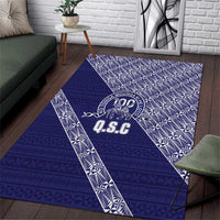 Tonga Queen Salote College Area Rug 100 Years Anniversary Navy Color LT05 Navy - Polynesian Pride