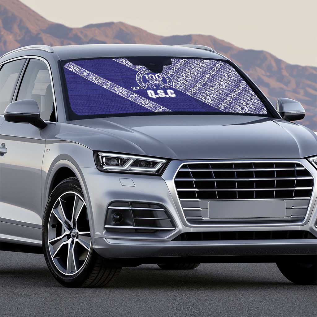 Tonga Queen Salote College Auto Sun Shade 100 Years Anniversary Navy Color LT05 - Polynesian Pride