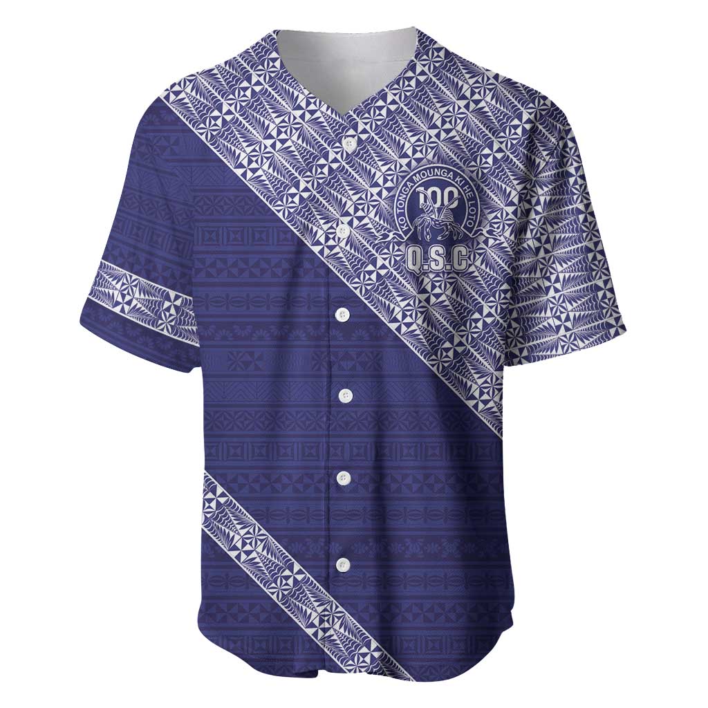 Tonga Queen Salote College Baseball Jersey 100 Years Anniversary Navy Color LT05 Navy - Polynesian Pride