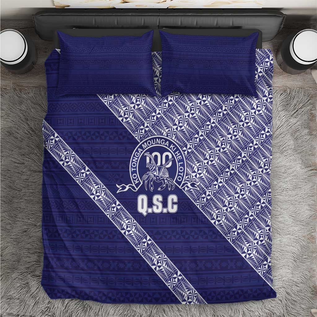 Tonga Queen Salote College Bedding Set 100 Years Anniversary Navy Color LT05 Navy - Polynesian Pride