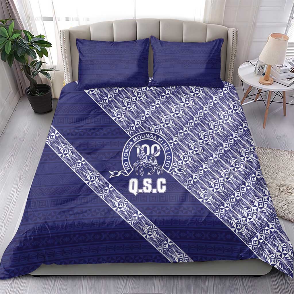 Tonga Queen Salote College Bedding Set 100 Years Anniversary Navy Color LT05 - Polynesian Pride