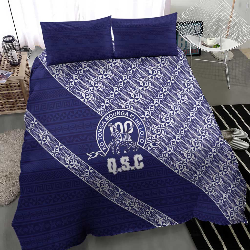 Tonga Queen Salote College Bedding Set 100 Years Anniversary Navy Color LT05 - Polynesian Pride