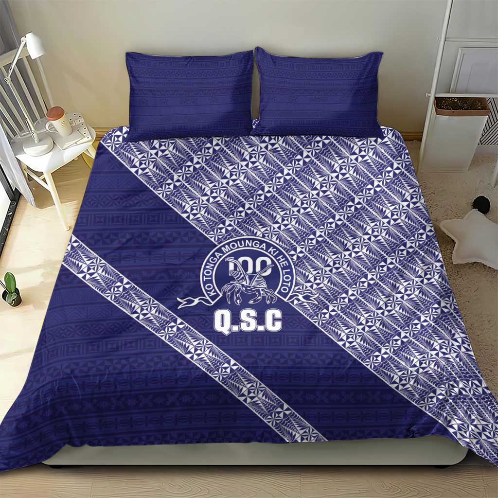 Tonga Queen Salote College Bedding Set 100 Years Anniversary Navy Color LT05 - Polynesian Pride