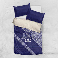 Tonga Queen Salote College Bedding Set 100 Years Anniversary Navy Color LT05 US Twin 172cm x 218cm Navy - Polynesian Pride