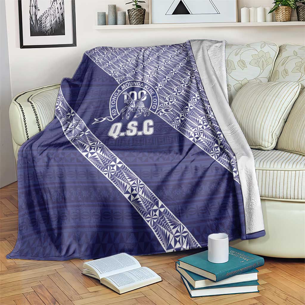 Tonga Queen Salote College Blanket 100 Years Anniversary Navy Color LT05 Navy - Polynesian Pride