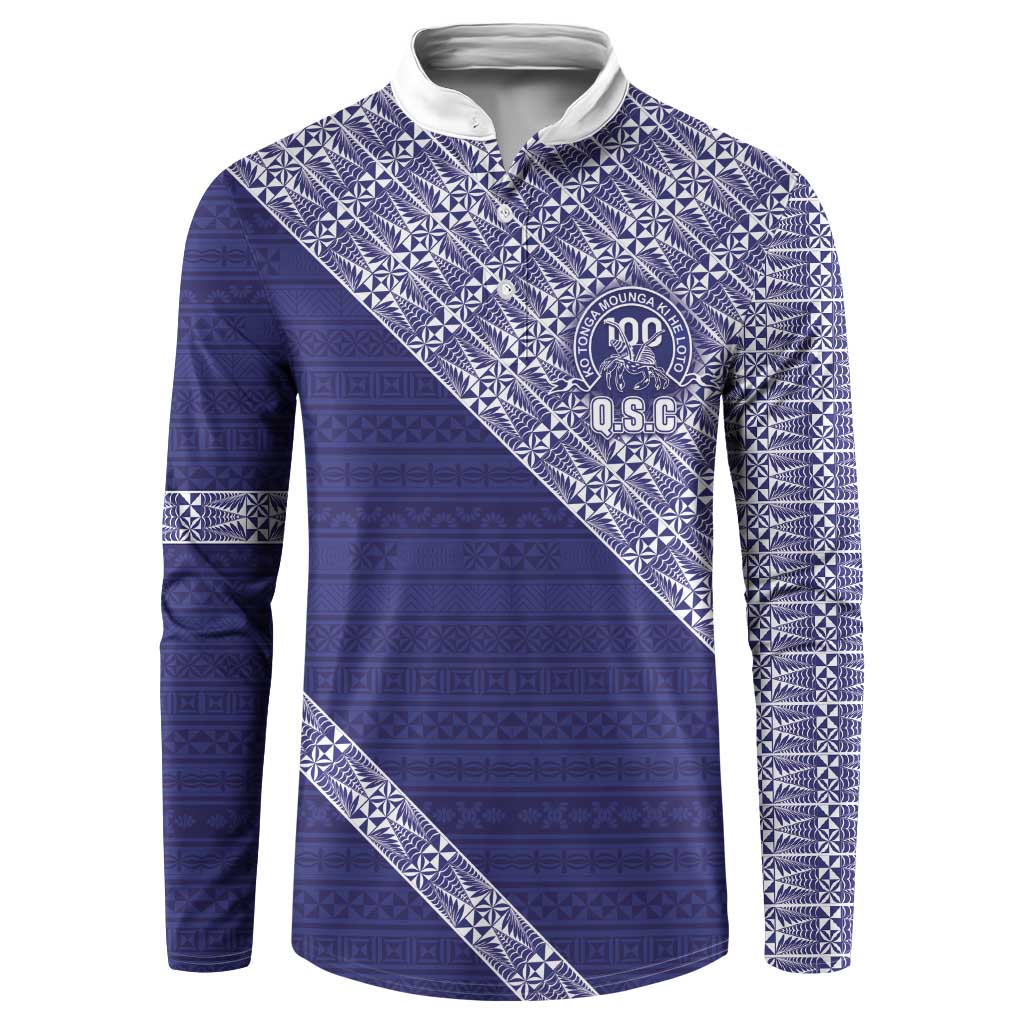 Tonga Queen Salote College Button Sweatshirt 100 Years Anniversary Navy Color LT05 Navy - Polynesian Pride