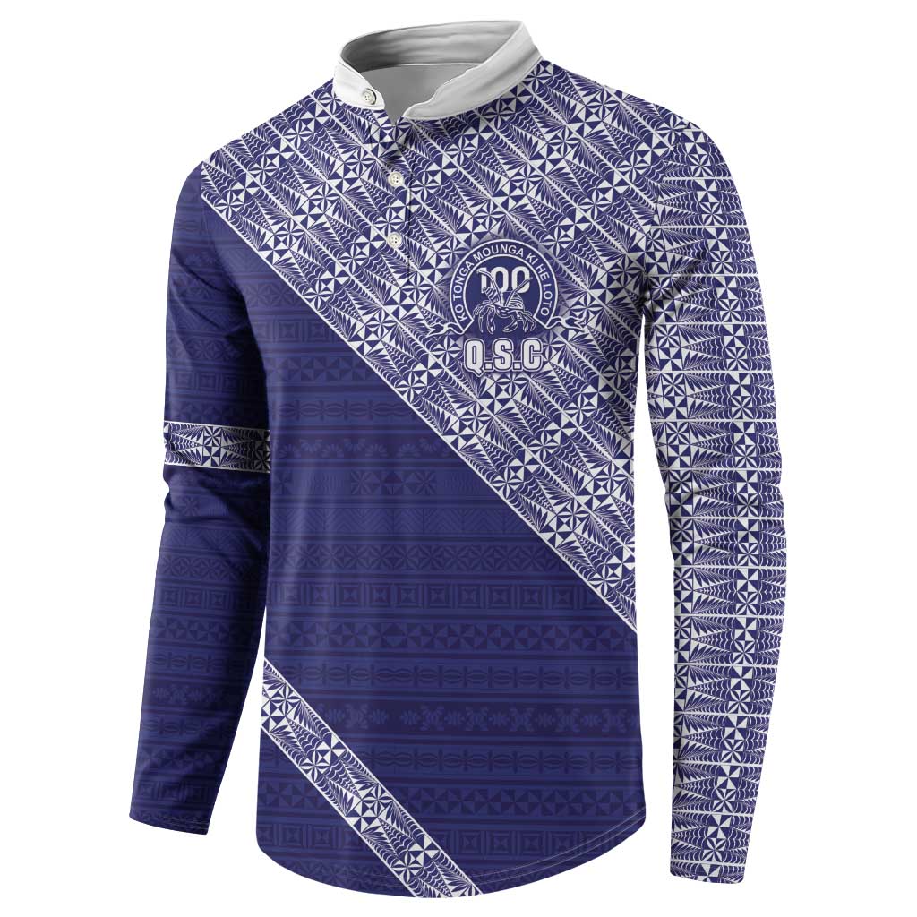Tonga Queen Salote College Button Sweatshirt 100 Years Anniversary Navy Color LT05 - Polynesian Pride