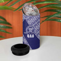 Tonga Queen Salote College 4 in 1 Can Cooler Tumbler 100 Years Anniversary Navy Color LT05 - Polynesian Pride
