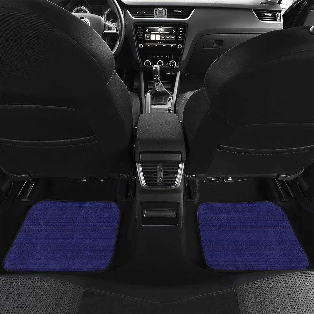 Tonga Queen Salote College Car Mats 100 Years Anniversary Navy Color LT05 Set 2pcs - Back Navy - Polynesian Pride