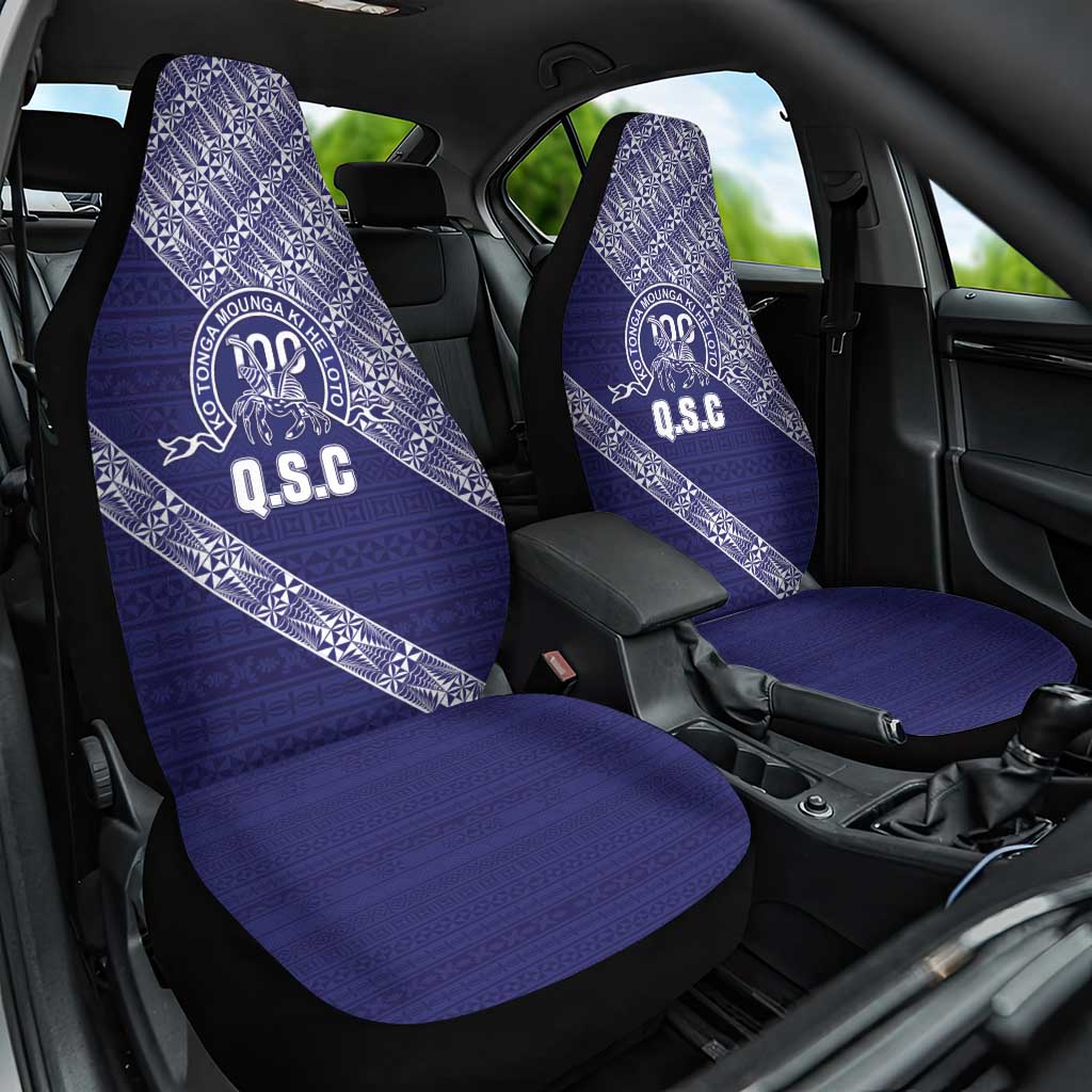 Tonga Queen Salote College Car Seat Cover 100 Years Anniversary Navy Color LT05 One Size Navy - Polynesian Pride