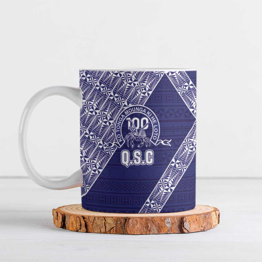 Tonga Queen Salote College Ceramic Mug 100 Years Anniversary Navy Color LT05 Navy - Polynesian Pride