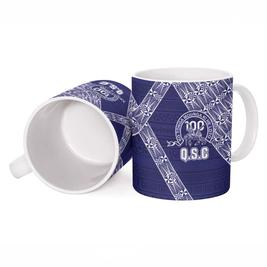 Tonga Queen Salote College Ceramic Mug 100 Years Anniversary Navy Color LT05 - Polynesian Pride