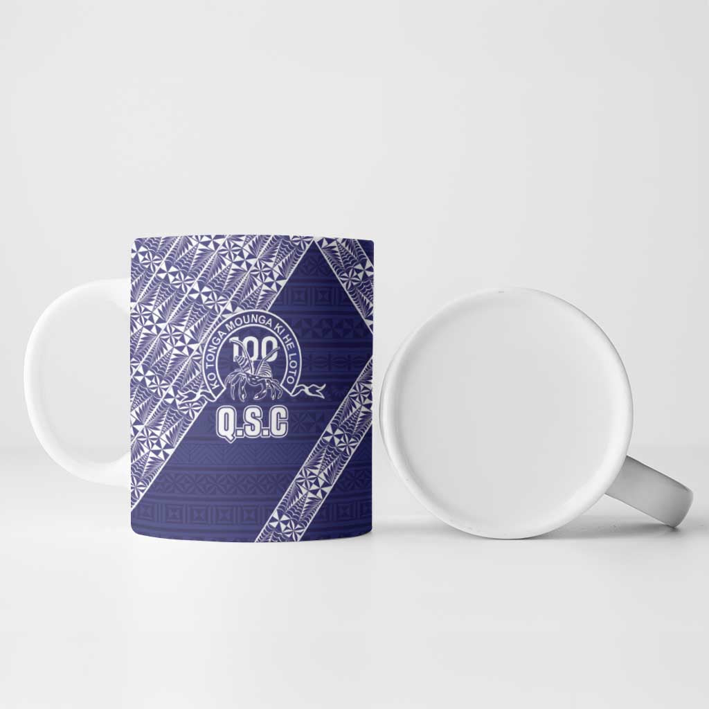 Tonga Queen Salote College Ceramic Mug 100 Years Anniversary Navy Color LT05 - Polynesian Pride