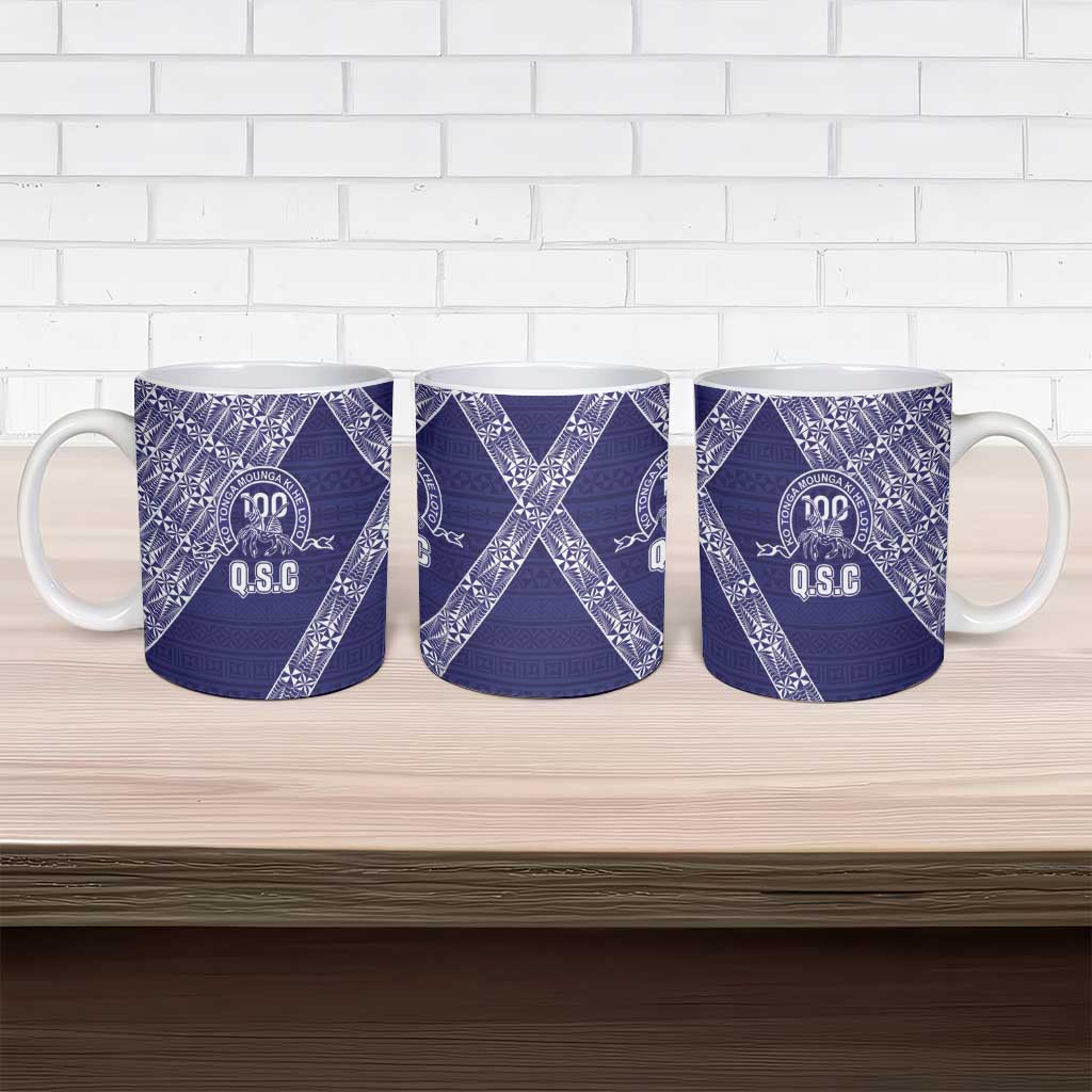 Tonga Queen Salote College Ceramic Mug 100 Years Anniversary Navy Color LT05 - Polynesian Pride
