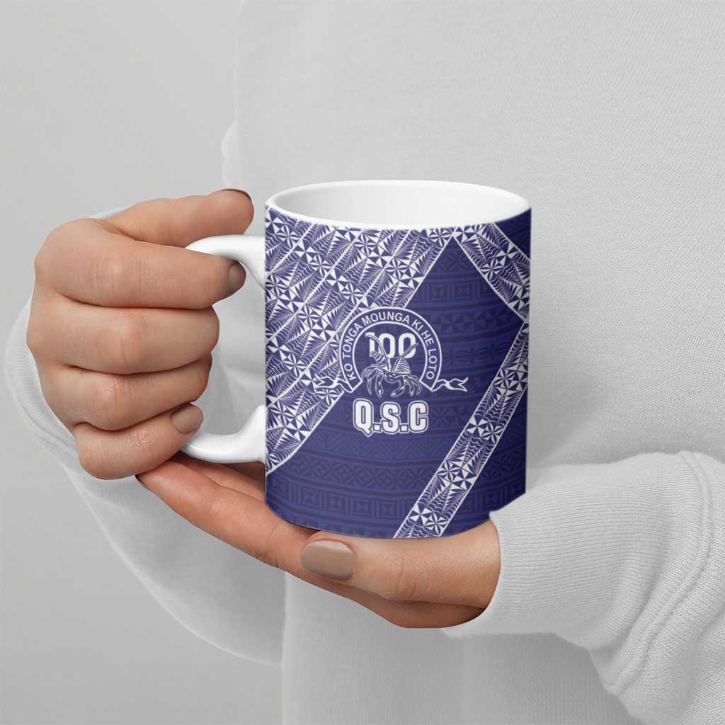 Tonga Queen Salote College Ceramic Mug 100 Years Anniversary Navy Color LT05 - Polynesian Pride