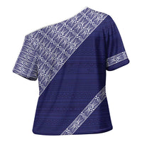 Tonga Queen Salote College Cross Shoulder Shirt 100 Years Anniversary Navy Color LT05 - Polynesian Pride