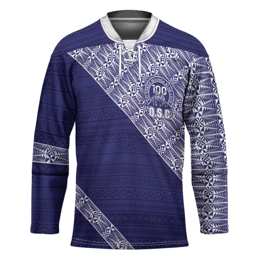 Tonga Queen Salote College Hockey Jersey 100 Years Anniversary Navy Color LT05 Unisex Navy - Polynesian Pride