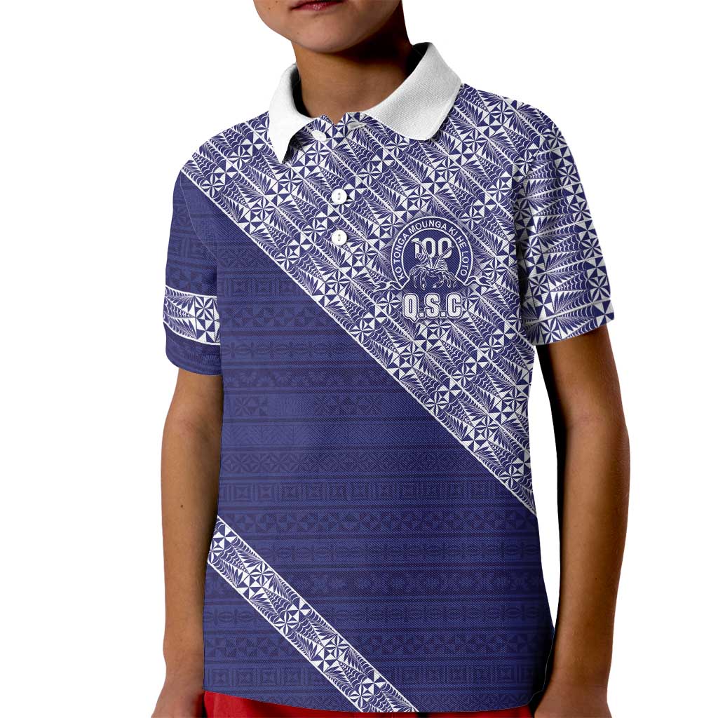 Tonga Queen Salote College Kid Polo Shirt 100 Years Anniversary Navy Color LT05 Kid Navy - Polynesian Pride