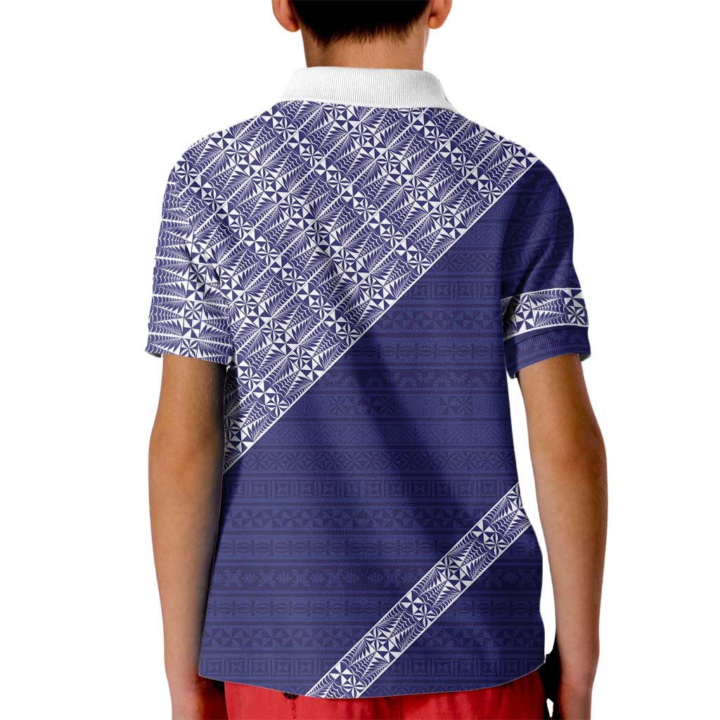 Tonga Queen Salote College Kid Polo Shirt 100 Years Anniversary Navy Color LT05 - Polynesian Pride