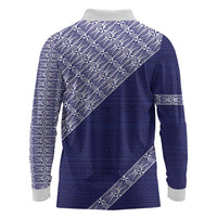 Tonga Queen Salote College Long Sleeve Polo Shirt 100 Years Anniversary Navy Color LT05 - Polynesian Pride