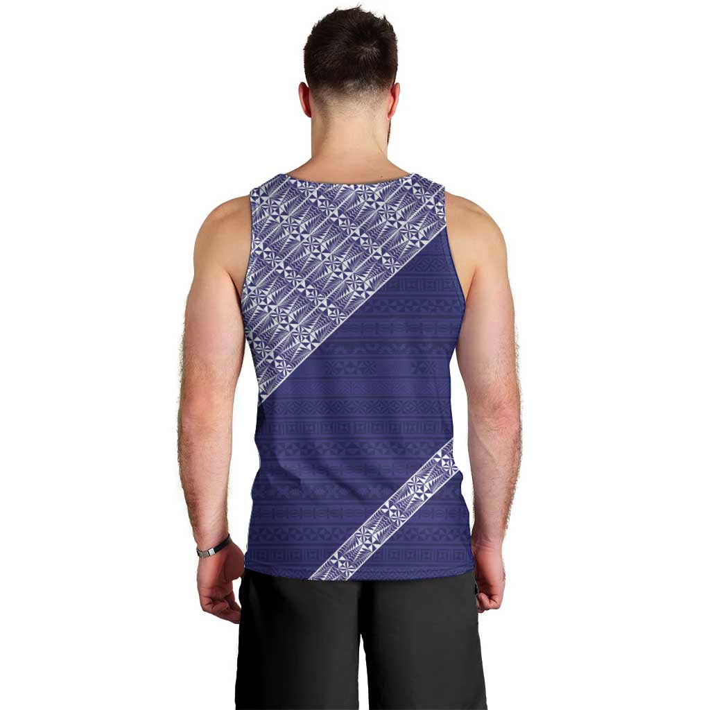 Tonga Queen Salote College Men Tank Top 100 Years Anniversary Navy Color LT05 - Polynesian Pride
