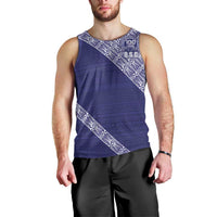 Tonga Queen Salote College Men Tank Top 100 Years Anniversary Navy Color LT05 - Polynesian Pride