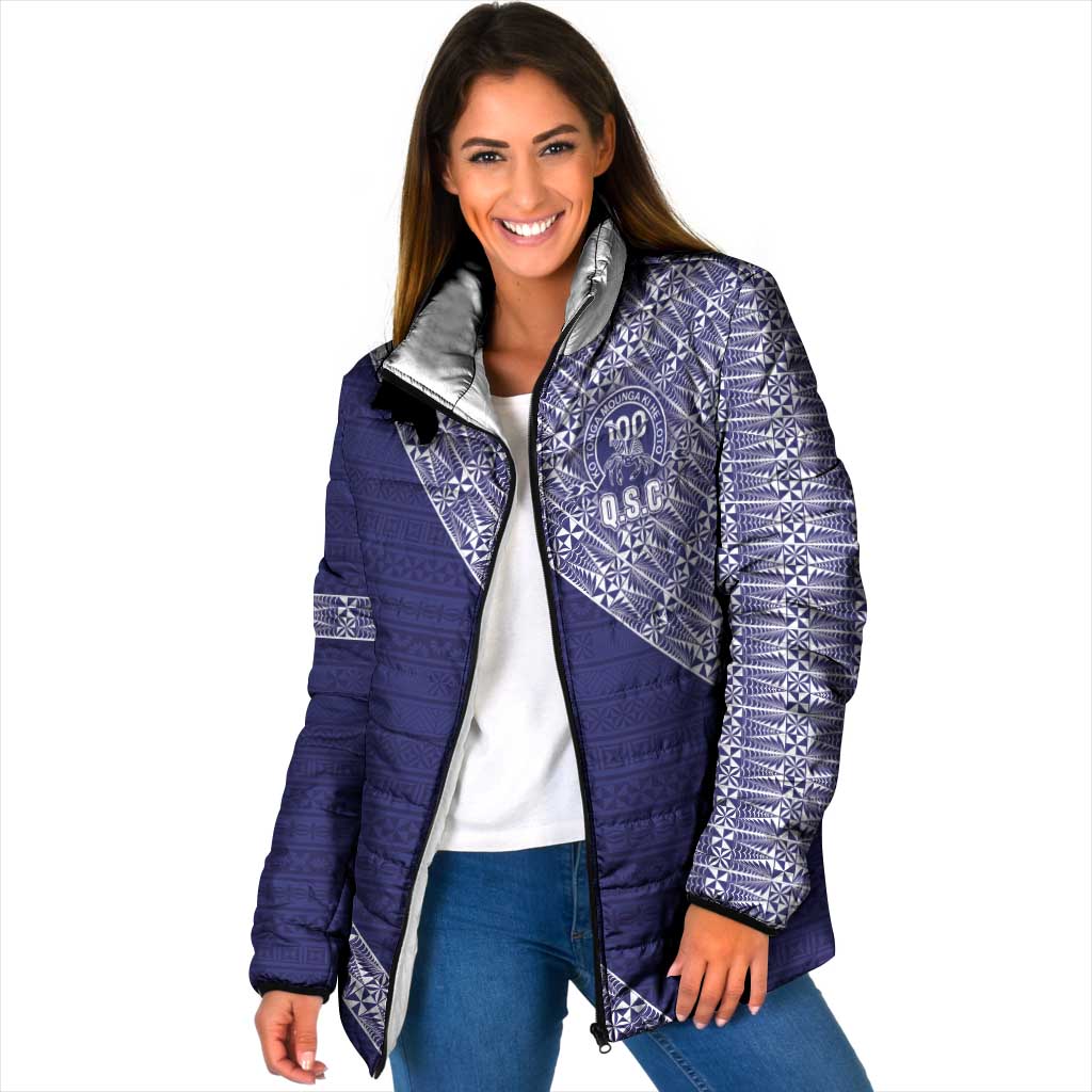 Tonga Queen Salote College Padded Jacket 100 Years Anniversary Navy Color LT05 Women Navy - Polynesian Pride