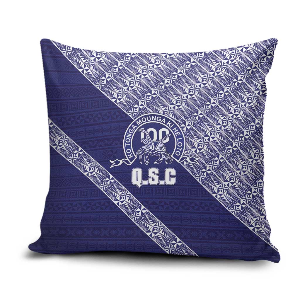 Tonga Queen Salote College Pillow Cover 100 Years Anniversary Navy Color LT05 Navy - Polynesian Pride