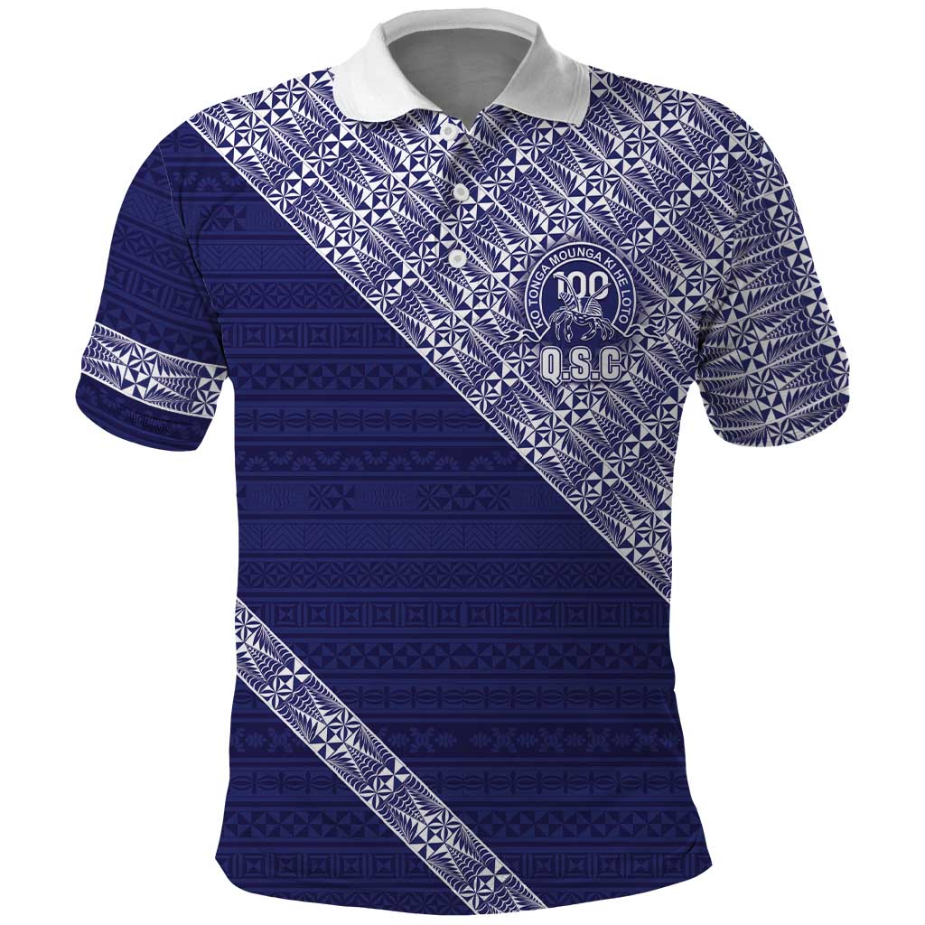 Tonga Queen Salote College Polo Shirt 100 Years Anniversary Navy Color LT05 Navy - Polynesian Pride